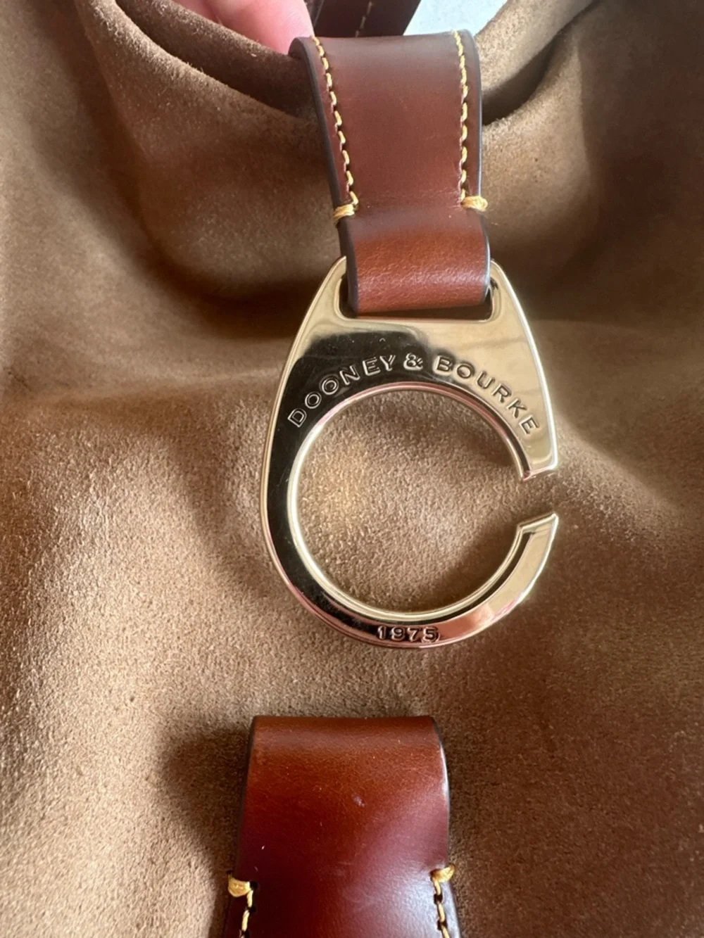 Dooney & Bourke crossbody hobo sculpted from soft suede - Picture 9 of 14